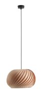 Suspension ronde en bois naturel E27 Ø38 cm...