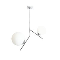 Plafonnier élégant Chrome Blanc L:50 cm...