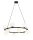 Suspension ronde Moderne verre noir m&eacute;tal 12-flmg
