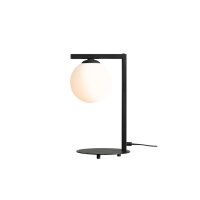 Petite lampe de table Noir Blanc Verre Boule 49 cm...