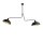 Verstellbare Deckenlampe 2-flammig Schwarz L:113 cm E27