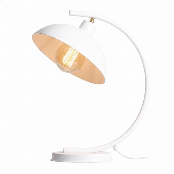 Lampe de table flexible Blanc Métal E27 40 cm Loft Design
