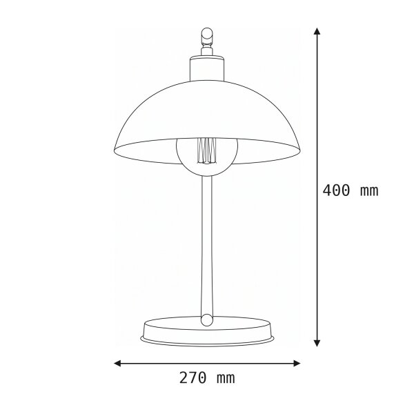 Lampe de table flexible Blanc Métal E27 40 cm Loft Design
