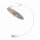 Lampe de table flexible Blanc Métal E27 40 cm Loft Design
