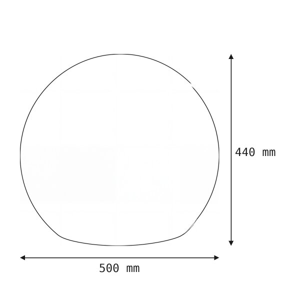 Leuchtkugel Kabel Stecker Weiß IP65 E27 LED 2700K Ø50cm