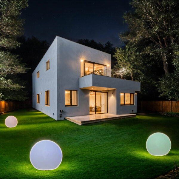 Solar Gartenkugel LED Farbwechsel Fernbedienung Ø 50 cm IP65