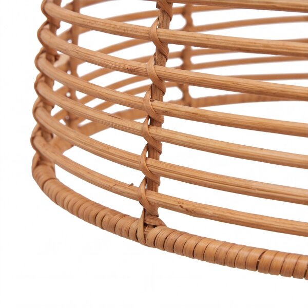 Boho Lampe à suspendre Ø 35 cm Corbeille Abat-jour Beige Noir E27