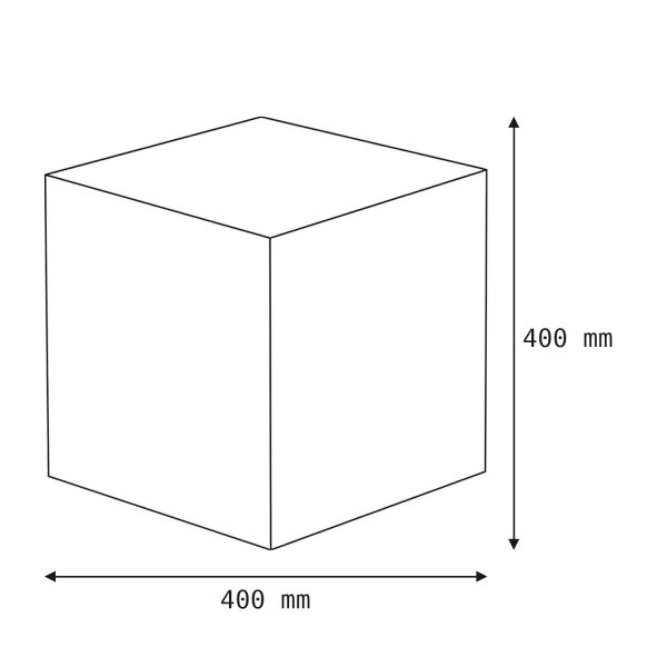 Cube lumineux Fiche Câble L : 40cm IP65 E27 LED 6500 K