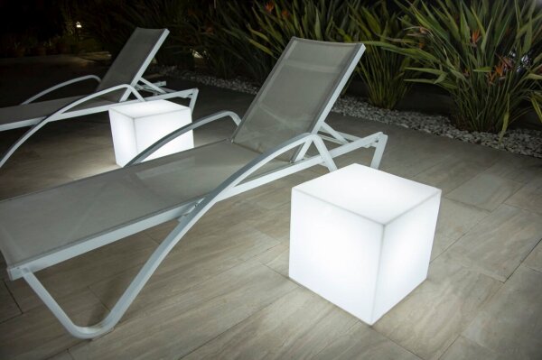 Leuchtwürfel mit Kabel Stecker B: 43 cm IP65 E27 LED 2700 K
