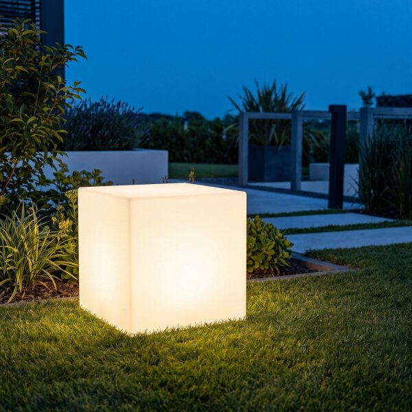 Solar Gartenleuchte LED Fernbedienung RGBW B: 43 cm H: 53 cm