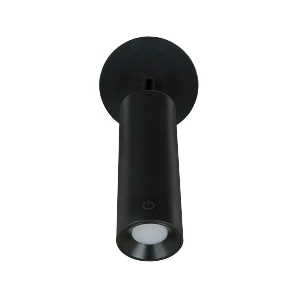 LED Wandleuchte Akku Dimmer tragbarer Schirm 3000 K Schwarz