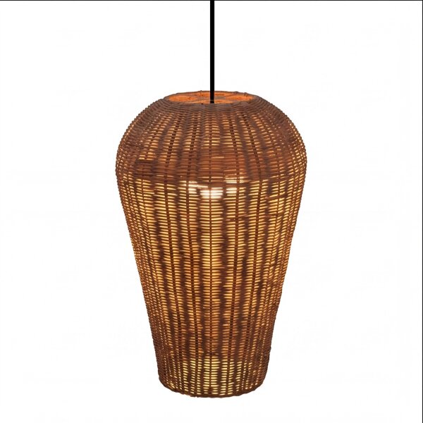 Boho Lampe à suspendre Corbeille Abat-jour Naturel Ø 31 cm E27 confortable