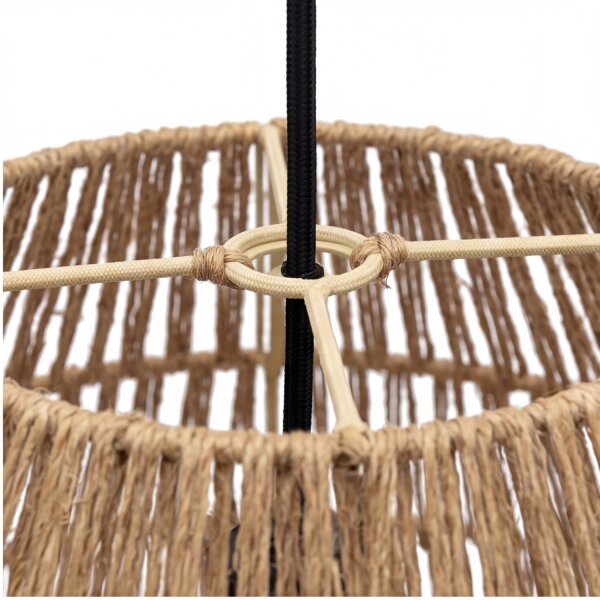 Hängelampe Boho Ø 40 cm Korb Schirm Natur Modern E27