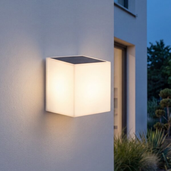 Solar Wandlampe Bewegungsmelder LED Weiß IP65 4000K außen