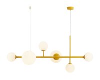 Lampe à suspendre 6 flammes Jaune Blanc Boules de...