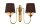 Elegante Wandleuchte Messing Stoff H:37 cm E27 blendarm