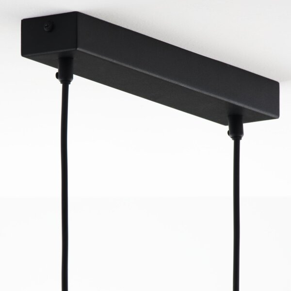 Lampe à suspendre en noir et or métal verre 102 cm long G9