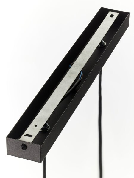 Lampe à suspendre en noir et or métal verre 102 cm long G9