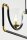 Lampe à suspendre en noir et or métal verre 102 cm long G9