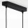 Lampe à suspendre en noir et or métal verre 102 cm long G9