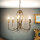 Lustre rustique métal en laiton E14 6-flamme