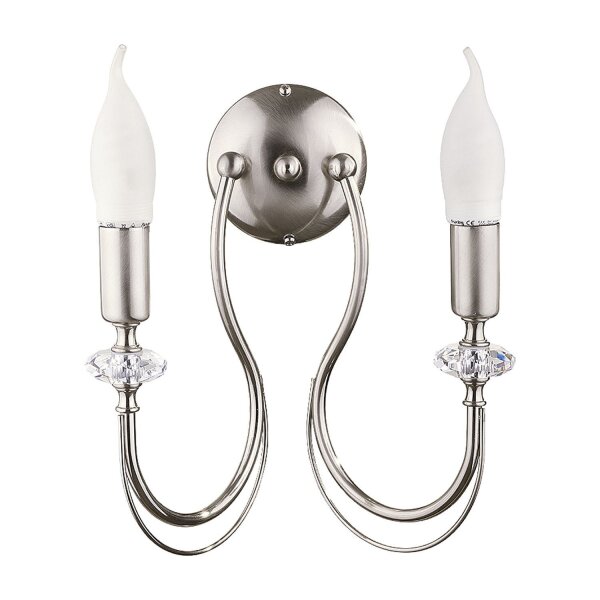 Applique en nickel métal P:15 cm E14 Bougies Rustique