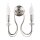Applique en nickel m&eacute;tal P:15 cm E14 Bougies Rustique