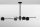 Schwarze Deckenlampe Metall Glas L:94 cm G9 GU10