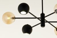 Deckenleuchte groß Glas Metall G9 GU10 Schwarz...