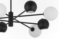 XXL Deckenleuchte Schwarz Metall Glas 100 cm G9 GU10