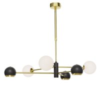 Plafonnier moderne en or noir L:94 cm faible...