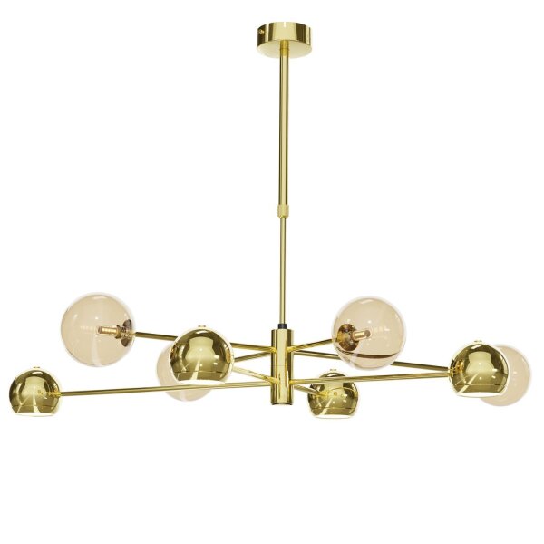 Deckenleuchte Modern in Gold Bernstein G9 GU10 100 cm