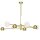 Deckenleuchte Modern in Gold G9 GU10 100 cm elegant
