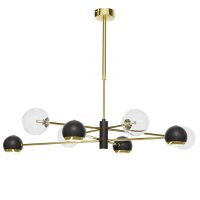Deckenleuchte Metall Glas G9 GU10 in Gold Schwarz