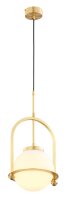 Suspension ronde métal verre 23 cm E27 en laiton