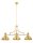 Lange Deckenleuchte Metall E27 in Kupfer 3-flmg 122,5 cm