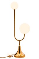 Tischlampe Echt-Messing Glas G9 73 cm hoch in Gold...