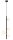 Schwarze Pendelleuchte Metall Glas G9 L:25,5 cm blendarm