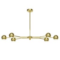 Moderne Deckenlampe Metall GU10 in Gold 6-flammig 106 cm