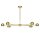 Moderne Deckenlampe Metall GU10 in Gold 6-flammig 106 cm