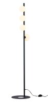 Kleine Stehlampe Metall Glas G9 151 cm mit Fußschalter