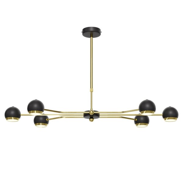Elegante Deckenlampe Metall GU10 in Gold Schwarz 6-flmg