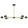 Elegante Deckenlampe Metall GU10 in Gold Schwarz 6-flmg