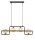 Pendelleuchte Metall Glas 90 cm Schwarz Bernstein Gold