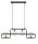 Longue lampe &agrave; suspendre m&eacute;tal verre 90 cm G9 en noir or