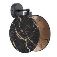 Applique murale aspect marbre Ø 20 cm rond noir or...