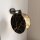 Applique murale aspect marbre Ø 20 cm rond noir or E27