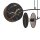 Lampe à suspendre Aspect marbre noir or L : 82 cm Tissu métal