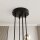 Lampe à suspendre Aspect marbre noir or L : 82 cm Tissu métal