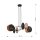 Lampe à suspendre Aspect marbre noir or L : 82 cm Tissu métal